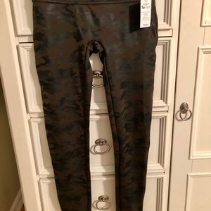 NWT Spanx Faux Leather Camo leggings